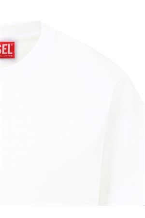 tshirt in cotone bianco DIESEL KIDS | J022760HGAMK100